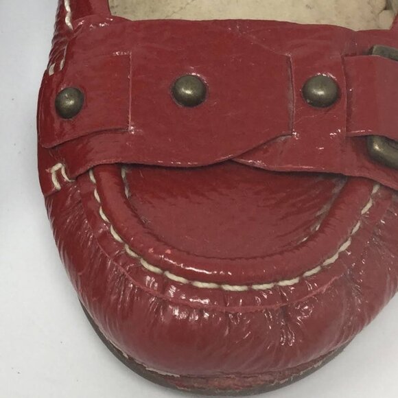 FRYE RED MOCCASINS LOAFER FLATS LEATHER 8M - Picture 15 of 15